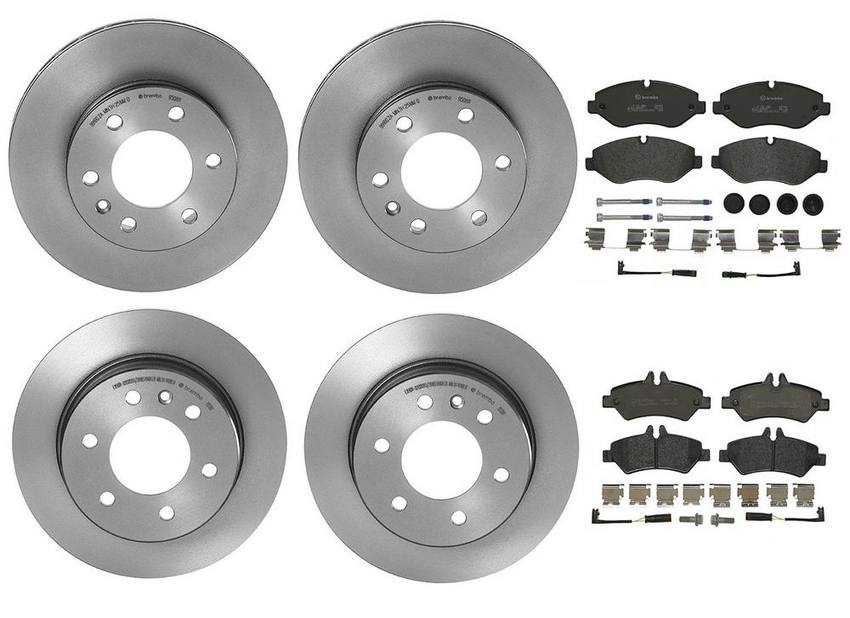 Mercedes Sprinter Brakes Kit - Pads & Rotors Front and Rear (300mm/298mm) (Low-Met) 9064210012 - Brembo 1631267KIT